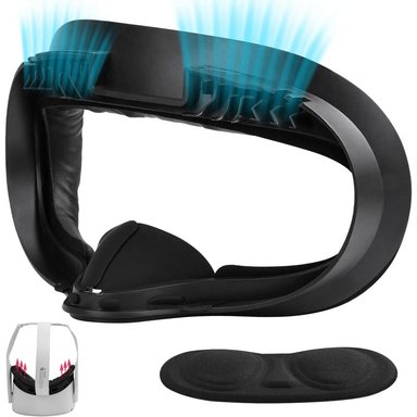 META QUEST 2 INTERFAZ FACIAL VR TECHKEN | NEGRO - 1
