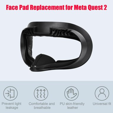 META QUEST 2 INTERFAZ FACIAL VR TECHKEN | NEGRO - 3