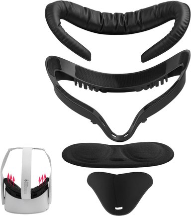 META QUEST 2 INTERFAZ FACIAL VR TECHKEN | NEGRO - 5