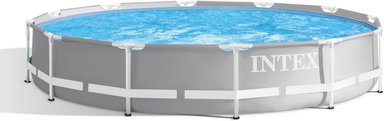 PISCINA INTEX 26711EH REDONDA  CON MARCO DE PRISMA DE 12 PIES X 30', BOMBA DE FILTRO DE 530 GPH Y FÁCIL INSTALACIÓN - 1