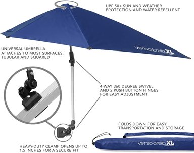 SPORT-BRELLA VERSA-BRELLA - SOMBRILLA AJUSTABLE SPF 50+ CON ABRAZADERA UNIVERSAL - 2