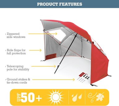 SOMBRILLA COMPRA FACIL SUPER-BRELLA PROTECCIÓN SOLAR Y CLIMÁTICA PORTÁTIL TALLA ÚNICA - 2