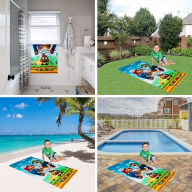 FRANCO - TOALLA INFANTIL DE BAÑO, PISCINA, PLAYA, DE ALGODÓN SUPERSUAVE, 58 X 28 PULGADAS, SUPER MARIO 'OFFICIAL NINTENDO' - 4