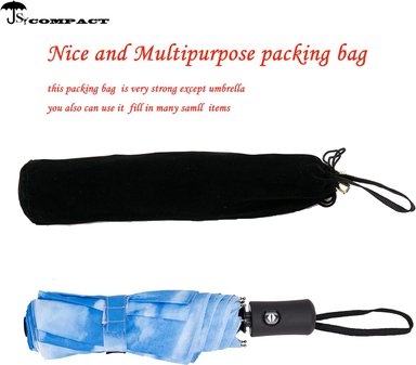 SOMBRILLA DE VIAJE RESISTENTE AL VIENTO, AUTOMÁTICO, LIGERO, IRROMPIBLE, DE GRAN EFICIENCIA, DE SY COMPACT - 3