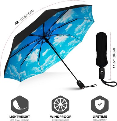 REPEL UMBRELLA LA SOMBRILLA DE VIAJE PORTÁTIL : SOMBRILLA PARA LA LLUVIA A PRUEBA DE VIENTO,COMPACTO FUERTE - 4