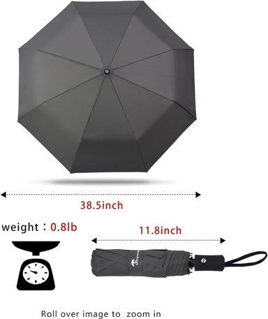SOMBRILLA COMPRA FACIL DE VIAJE RESISTENTE AL VIENTO AUTOMÁTICO LIGERO IRROMPIBLE DE GRAN EFICIENCIA DE SY COMPACT - 4
