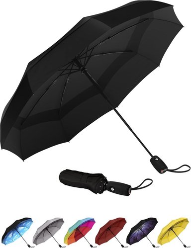 REPEL UMBRELLA LA SOMBRILLA DE VIAJE PORTÁTIL : SOMBRILLA PARA LA LLUVIA A PRUEBA DE VIENTO,COMPACTO FUERTE
