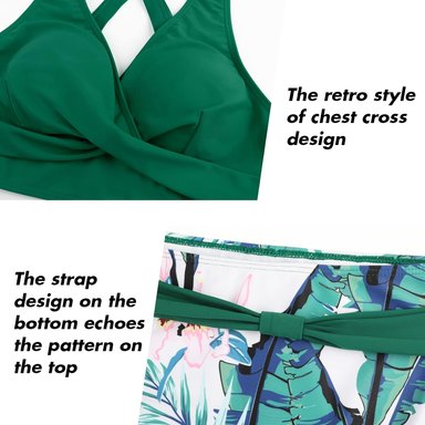ROPA DE BAÑO MUJER COMPRA FACIL SEAFORM 2 PIEZAS BIKINI ENVOLVENTE PARTE DELANTERA CINTURA ALTA CONTROL ABDOMEN - 5