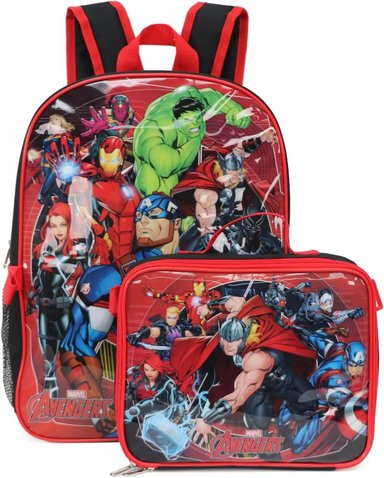 MOCHILA MARVEL MULTICOLOR VENGADORES CON LONCHERA AISLADA DESMONTABLE TALLA ÚNICA ROJO/NEGRO