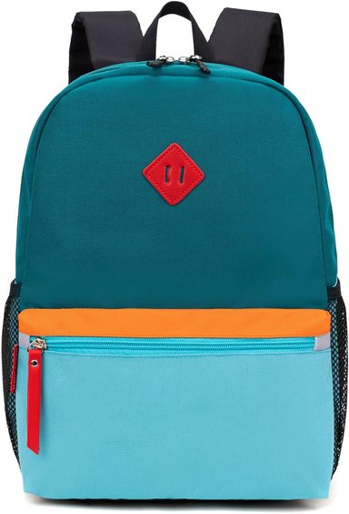 MOCHILA COMPRA FACIL MULTICOLOR NIÑOS PEQUEÑOS DE A 3 A 6 AÑOS 15 PULGADAS VERDE AZUL