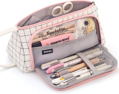 ESTUCHE EASTHILL ROSADO DE GRAN CAPACIDAD ESCOLAR OFICINA Y COLEGIAL PARA NIÑOS Y ADULTOS - 1