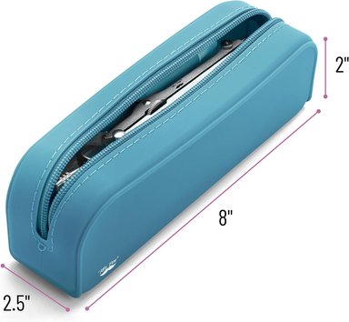 ESTUCHE MR. PEN PEQUEÑO DE SILICONA PARA LÁPICES ESTÉTICO DE SILICONA AZUL - 3