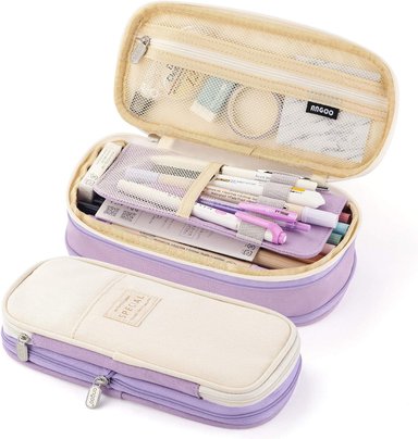 ESTUCHE EASTHILL AZUL/MORADO DE GRAN CAPACIDAD OFICINA UNIVERSIDAD ESCUELA ORGANIZADOR DE CAJA