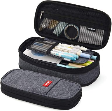 ESTUCHE EASTHILL GRAN CAPACIDAD PARA OFICINA UNIVERSIDAD ESCUELA GRAN ALMACENAMIENTO GRIS OSCURO - 2