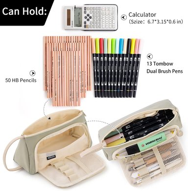 ESTUCHE EASTHILL VERDE DE GRAN CAPACIDAD ESCOLAR OFICINA Y COLEGIAL PARA NIÑOS Y ADULTOS - 3