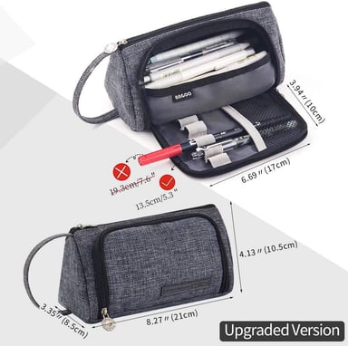 ESTUCHE EASTHILL NEGRO DE GRAN CAPACIDAD ESCOLAR OFICINA Y COLEGIAL PARA NIÑOS Y ADULTOS - 6