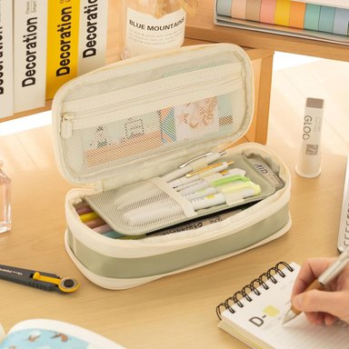 ESTUCHE EASTHILL BEIGE DE GRAN CAPACIDAD BOLSA GRANDE PARA LÁPICES DE PAPELERÍA Y BOLÍGRAFOS PARA NIÑAS ADOLESCENTES - 3
