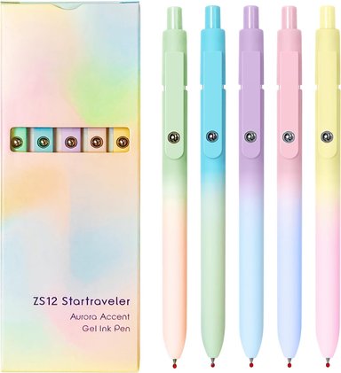 BOLÍGRAFOS GEL COMPRA FACIL UIXJODO 5 BOLÍGRAFOS DE TINTA NEGRA PARA MUJER BOLÍGRAFOS DE ESCRITURA SUAVE CON AGARRE DE SILICONA