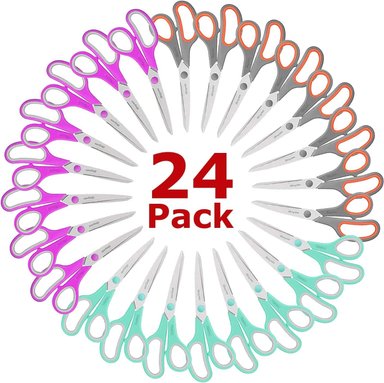 TIJERAS MULTIUSOS COMPILE HEART IBAYAM 8 PULGADAS PAQUETE DE 3 UNIDADES TIJERAS DE HOJA ULTRA AFILADAS ASAS DE AGARRE CÓMODO - 2