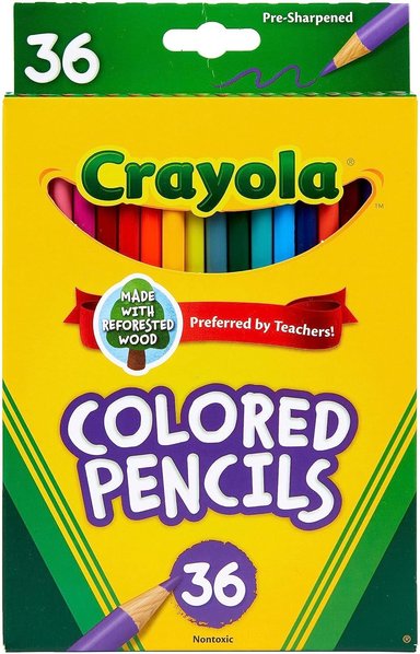 LÁPICES COLORES CRAYOLA 36 QUILATES SUMINISTROS DE ARTE IDEALES PARA LIBROS DE COLOREAR