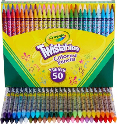 SET LÁPICES COLORES CRAYOLA TWISTABLES (50 QUILATES) SIN AFILAR PARA NIÑOS