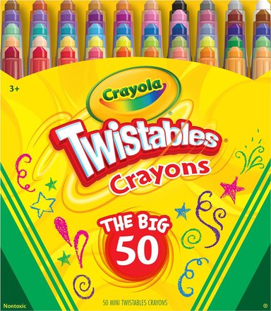 MINI CRAYONES CRAYOLA TWISTABLES (50 UNIDADES) SUMINISTROS DE ARTE PARA NIÑOS