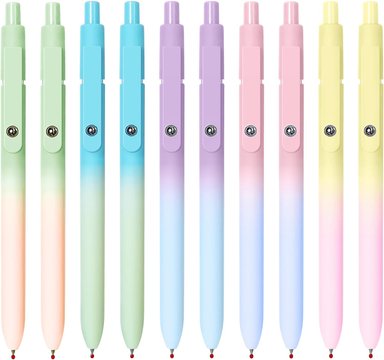 BOLÍGRAFOS GEL COMPRA FACIL UIXJODO 10 UNIDADES DE TINTA NEGRA PARA MUJER PUNTA MEDIA CON AGARRE DE SILICONA