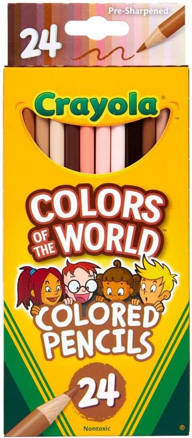 LÁPICES COLORES CRAYOLA 24 MULTICOLOR COLORES DEL MUNDO