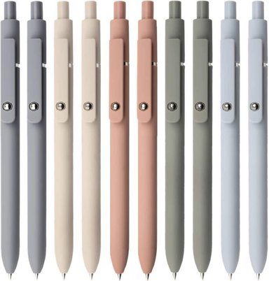 BOLÍGRAFOS GEL COMPRA FACIL UIXJODO 10 UNIDADES DE TINTA NEGRA ESCRITURA SUAVE DE PUNTA FINA