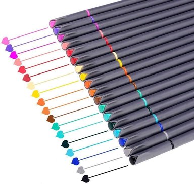 BOLÍGRAFOS COMPILE HEART DE PUNTA FINA PARA PLANIFICADOR DE DIARIO DE COLORES ROTULADORES DE PUNTA FINA - 2