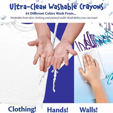 CRAYONES CRAYOLA LAVABLES 64 UNIDADES (2 CAJAS) A GRANEL PARA NIÑOS - 4