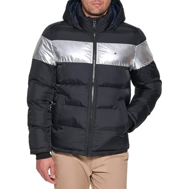 CASACA TOMMY HILFIGER ACOLCHADA CON CAPUCHA PARA HOMBRE
