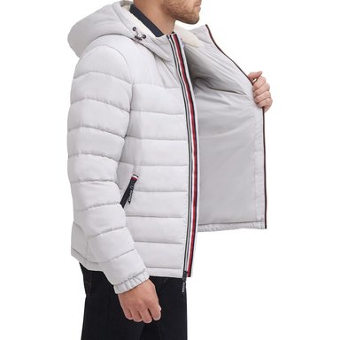 CASACA TOMMY HILFIGER ACOLCHADA RESISTENTE AL AGUA CON CAPUCHA PARA HOMBRE - 4