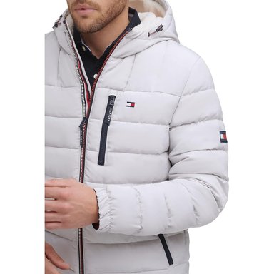 CASACA TOMMY HILFIGER ACOLCHADA RESISTENTE AL AGUA CON CAPUCHA PARA HOMBRE - 5