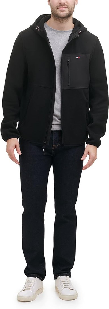 CASACA TOMMY HILFIGER DE FORRO POLAR CON CAPUCHA PARA HOMBRE - 4