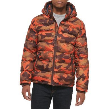 CASACA TOMMY HILFIGER ACOLCHADA CON CAPUCHA PARA HOMBRE - 1