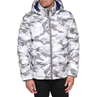 CASACA TOMMY HILFIGER ACOLCHADA CON CAPUCHA PARA HOMBRE