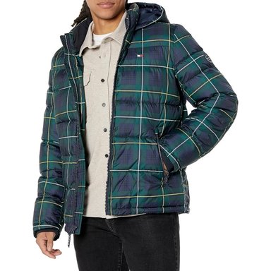CASACA TOMMY HILFIGER ACOLCHADA CON CAPUCHA PARA HOMBRE - 1