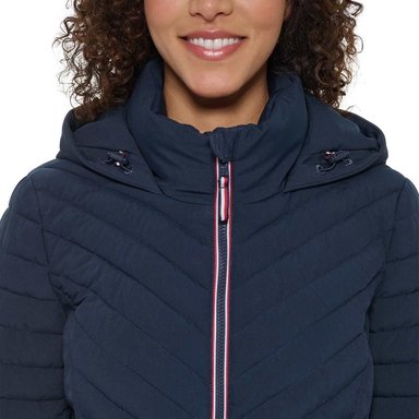 ABRIGO MUJER TOMMY HILFIGER AZUL MARINO ENCUBIERTO - 5