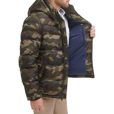 CASACA TOMMY HILFIGER ACOLCHADA CON CAPUCHA PARA HOMBRE - 4