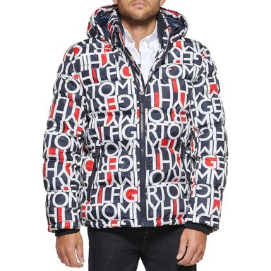 CASACA TOMMY HILFIGER ACOLCHADA CON CAPUCHA PARA HOMBRE