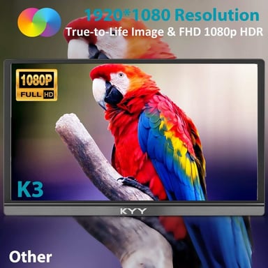 MONITOR FHD 15.6" KYY K3 PORTATIL 1080P USB-C - 2