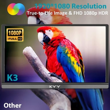 MONITOR FHD 15.6" KYY K3 PORTATIL 1080P USB-C - 6