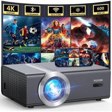PROYECTOR COMPRA FACIL FUDONI 1080P WIFI Y BLUETOOTH 4K 20000 LUMEN - 300 PULGADAS - 1