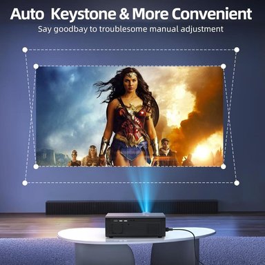 PROYECTOR COMPRA FACIL FUDONI 1080P WIFI Y BLUETOOTH 4K 20000 LUMEN - 300 PULGADAS - 4