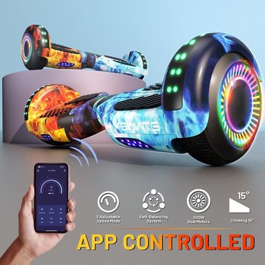 SCOOTER ELÉCTRICO LED Y MÚSICA SMART BALANCE HOVERBOARD SIMATE MULTICOLOR - 4