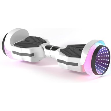 SCOOTER ELECTRICO LED Y MUSICA SMART BALANCE MONOPATIN HOVERBOARD BLANCO - 1