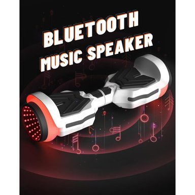 SCOOTER ELECTRICO LED Y MUSICA SMART BALANCE MONOPATIN HOVERBOARD BLANCO - 3