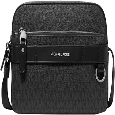 MICHAEL KORS | BOLSO HUDSON UTILITY GUNMETAL/NEGRO CROSSBODY
