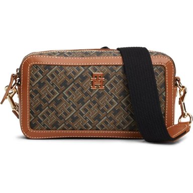 TOMMY HILFIGER | BOLSO DE CUERO CON MONOGRAMA CROSSBODY
